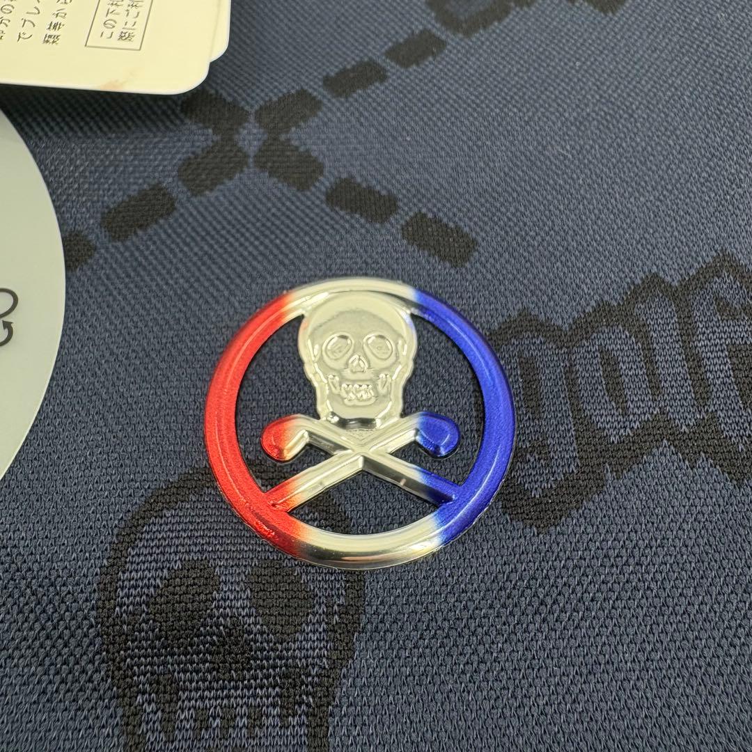 新品タグ付き　マークアンドロナ　ポロシャツ 46 M 紺 ゴルフウェア　915