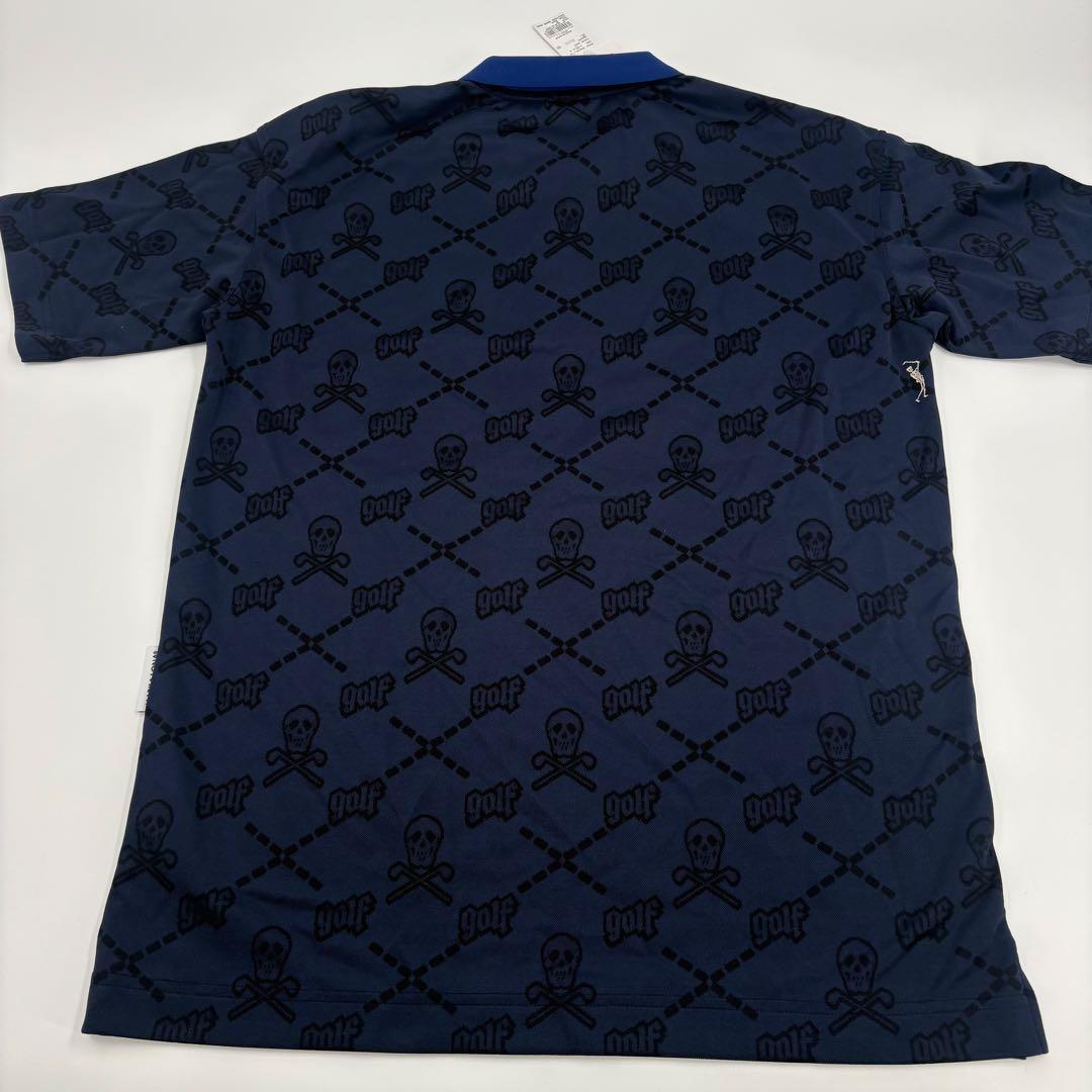 新品タグ付き　マークアンドロナ　ポロシャツ 46 M 紺 ゴルフウェア　915