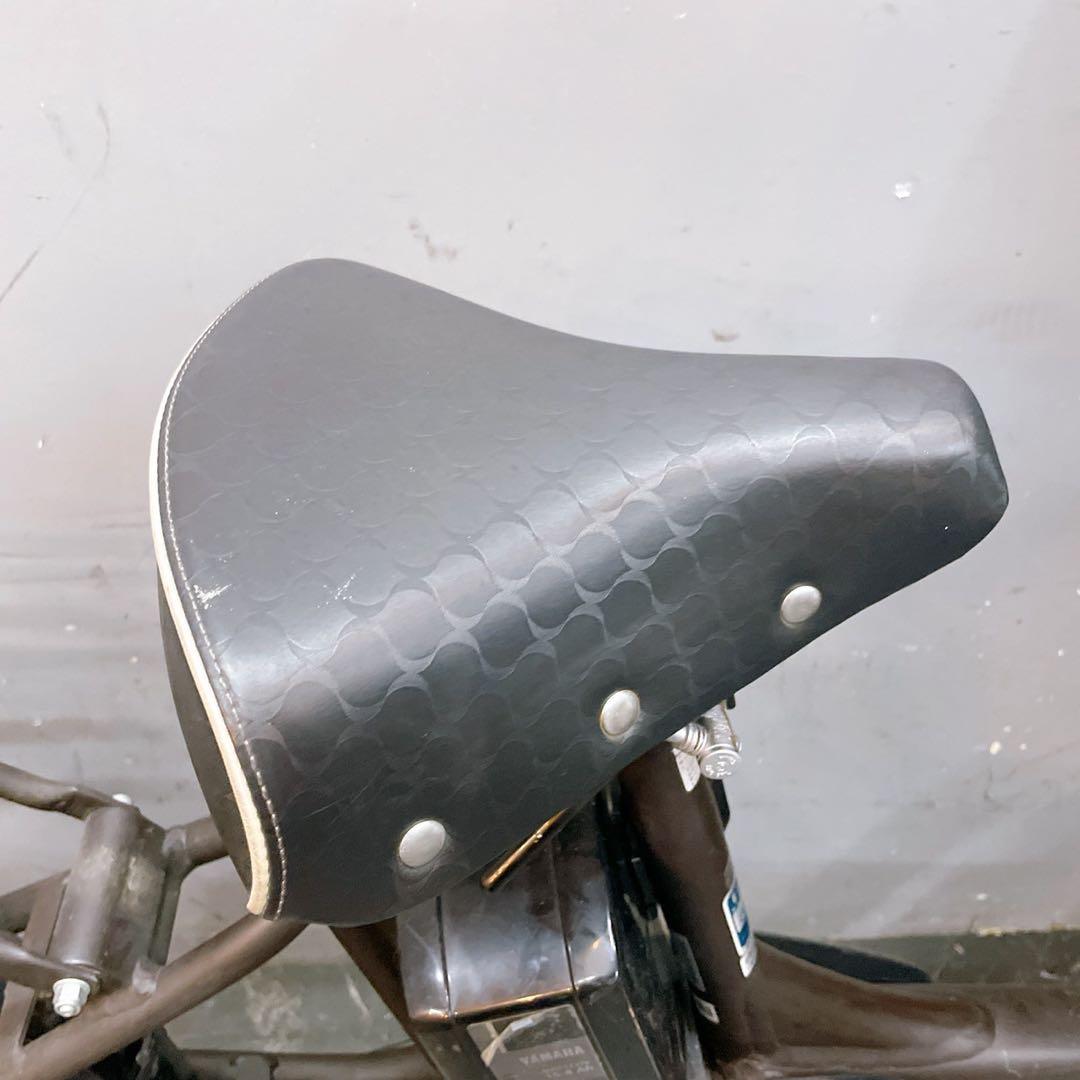 【43】子乗せ電動自転車 ブリヂストン Angelino ブラウン 3人乗り対応