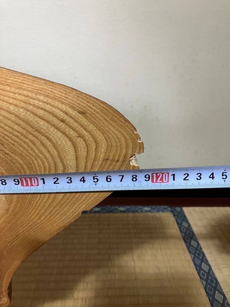 自然形状の木製アンティーク雑貨　骨董品　昭和レトロ（スタンド付き）