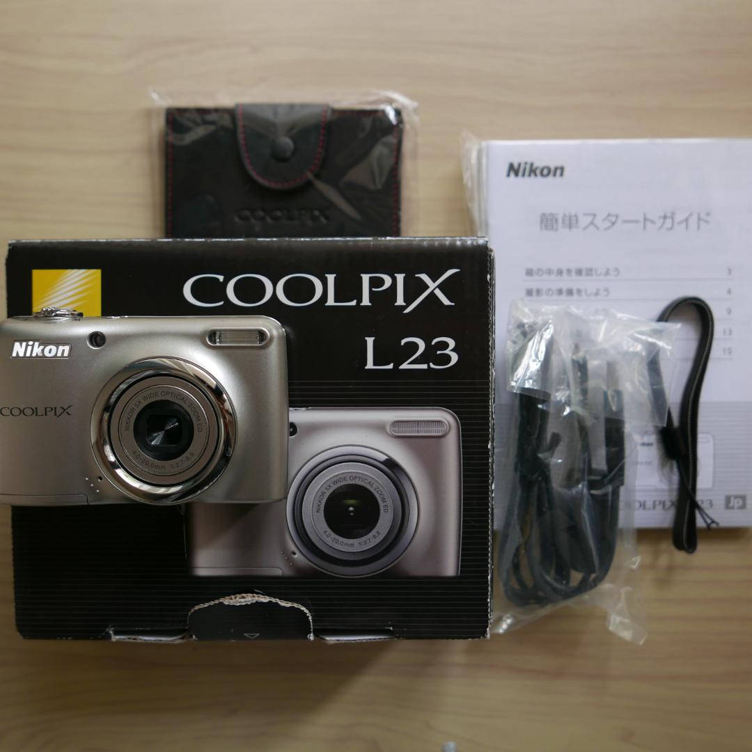 【動作確認済】Nikon COOLPIX L23 シルバー 乾電池対応 コンデジ