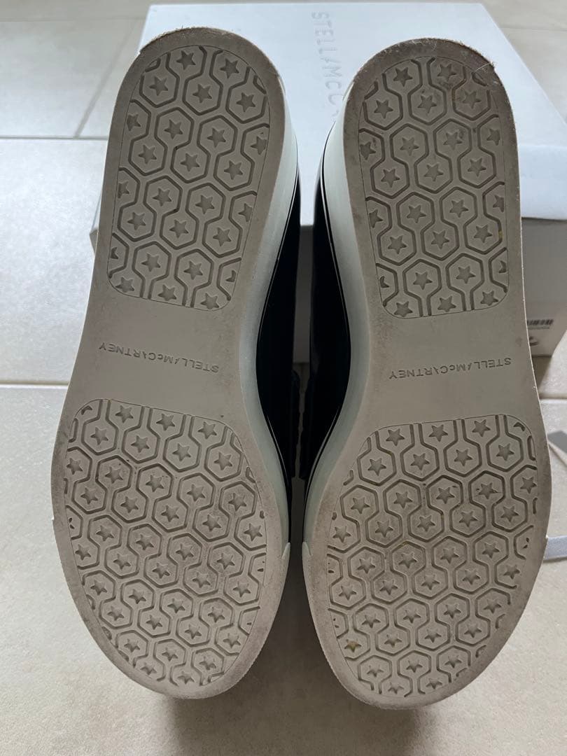 ステラマッカートニー　厚底ローファー ブラック ゴールドチェーン