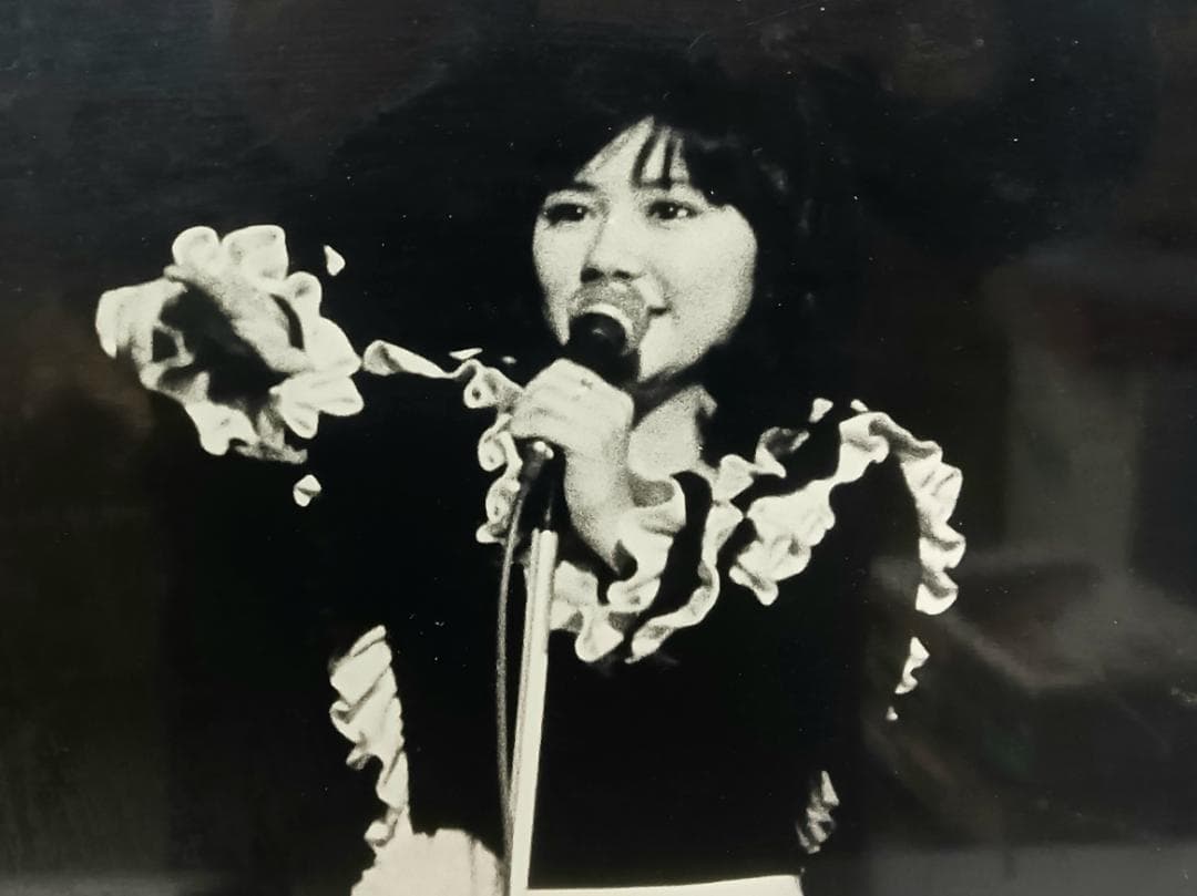 昭和レトロ！当時物『キャンディーズ/田中好子』木製ポスターパネル 53×43cm