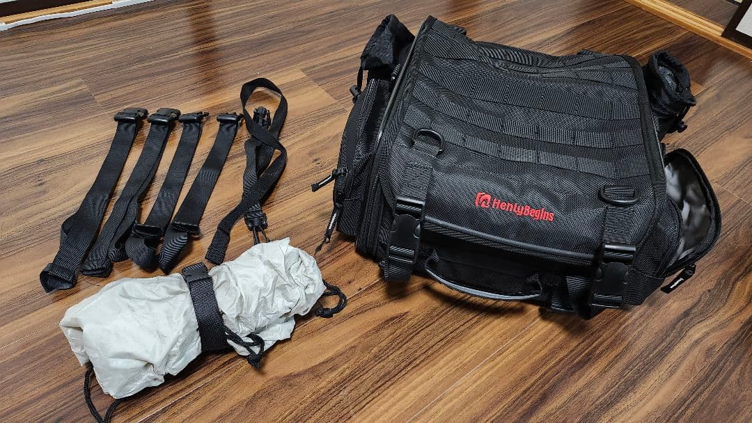 ヘンリービギンズ バイク用ツーリング シートバッグ Sサイズ(20-26L)