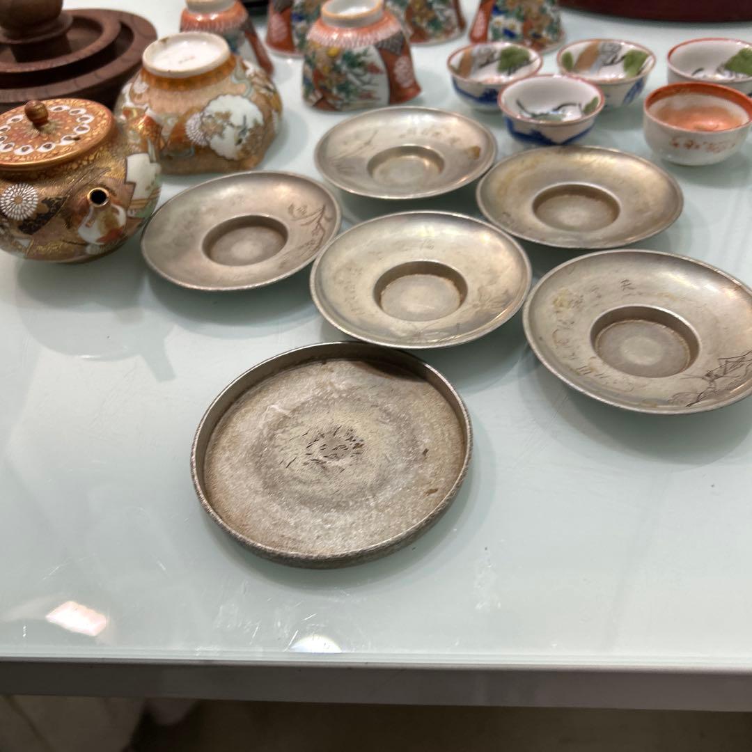 ☆九谷焼煎茶器　古鈴　茶櫃　茶托　酒器☆