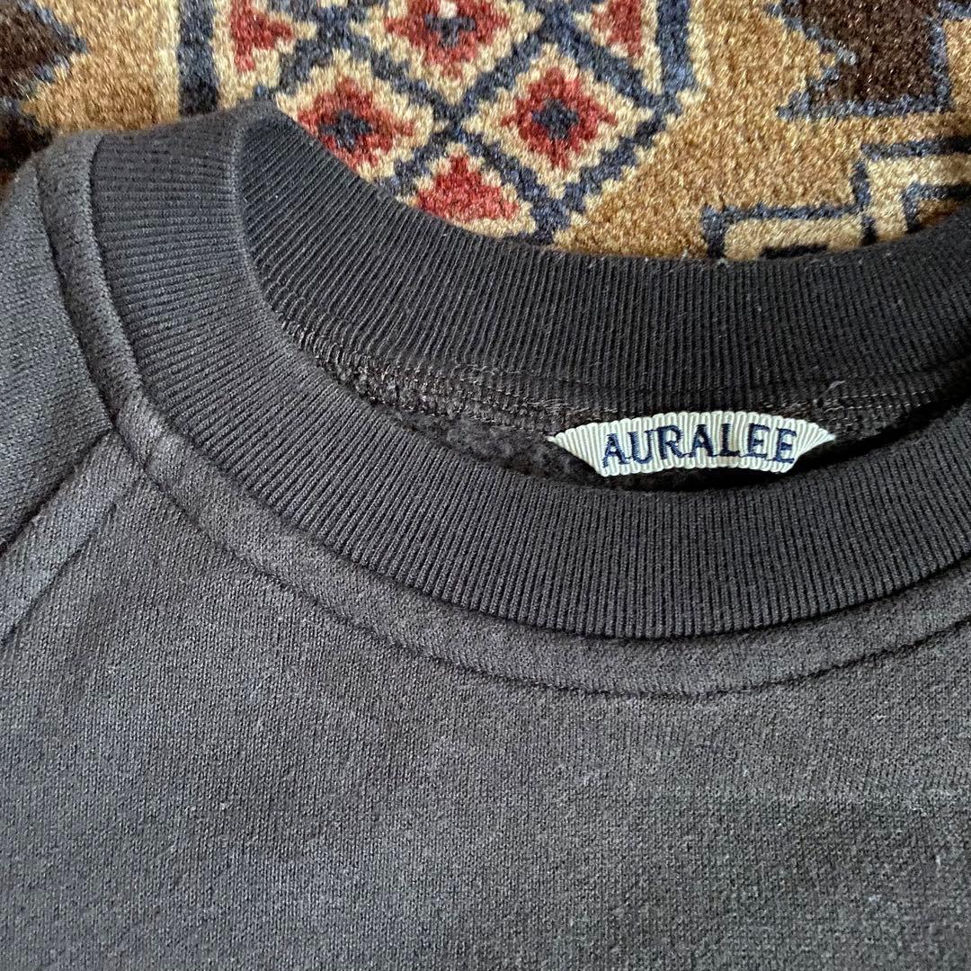 auralee フラッフィー スウェット プルオーバー　ブラウン