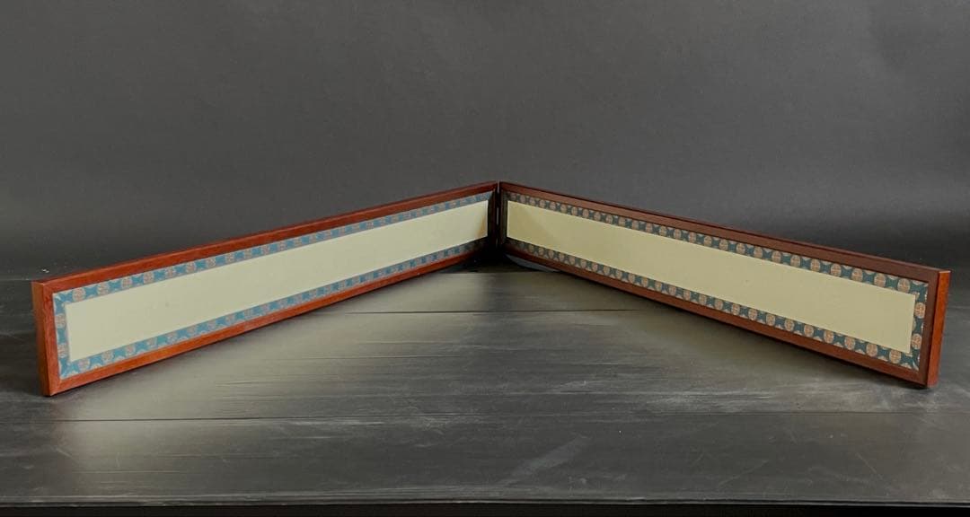 割引❗️「母」 立礼 点茶盤 風炉先屏風 唐松 鳥の子 両面 四寸 紙箱 （Ｂ）