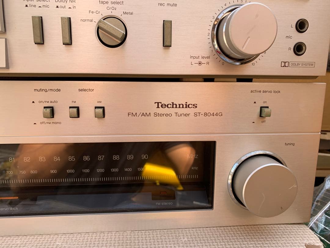 昭和レトロ Technics ST-8044GチューナーとM13 カセットデッキ