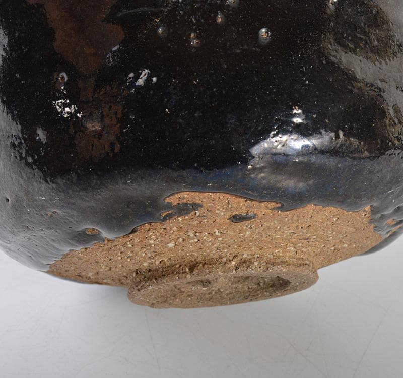 Gojyo　茶道具　楽吉左衛門　黒楽茶碗　仕覆付　共箱　M R4387