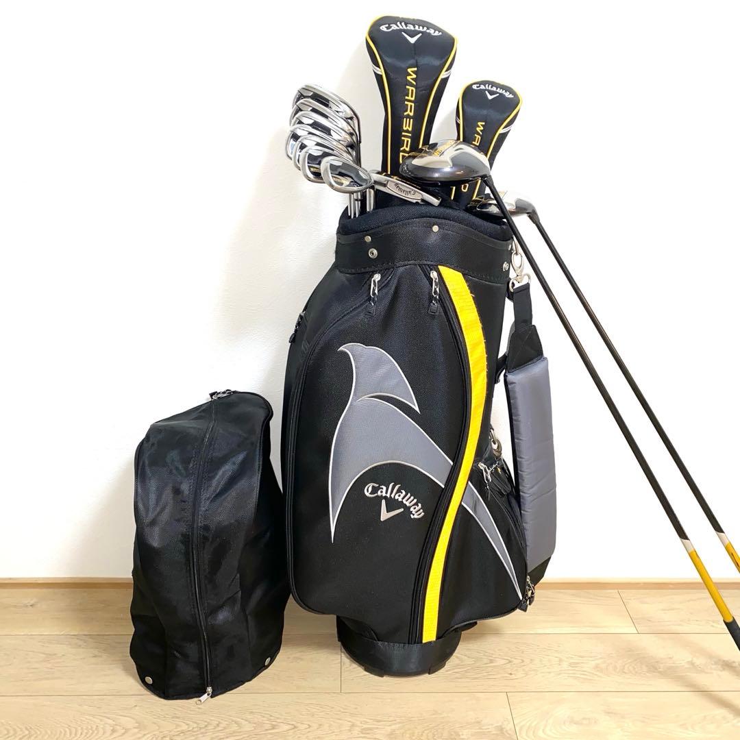 送料込キャロウェイ メンズ用ゴルフクラブ フルセット☆初心者S右キャディバッグ付