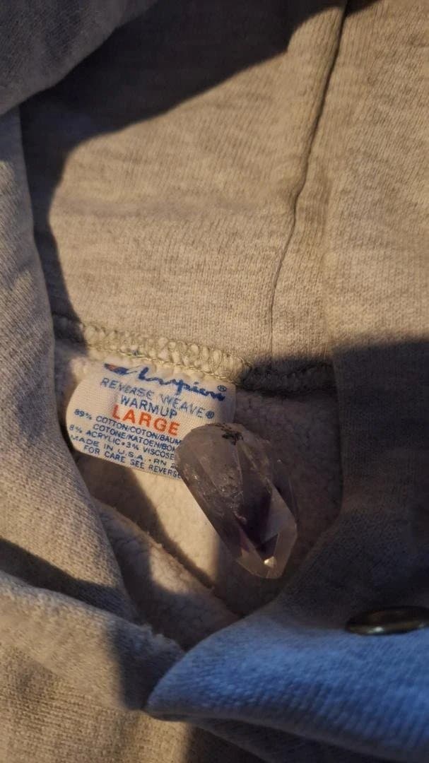 80sChampion グレー フード付きスウェット Lサイズ