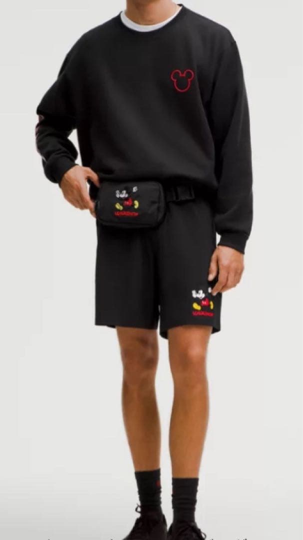 新品☆ディズニー×ルルレモン ベルトバッグ 1L ミッキー ウエストポーチ