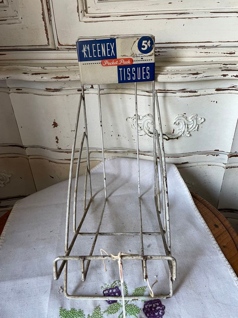 アンティーク　ワイヤー　ディスプレイ　ラック　スタンド　飾り棚　看板　プレート