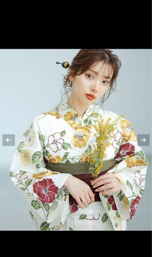 花柄浴衣・帯セット Dita