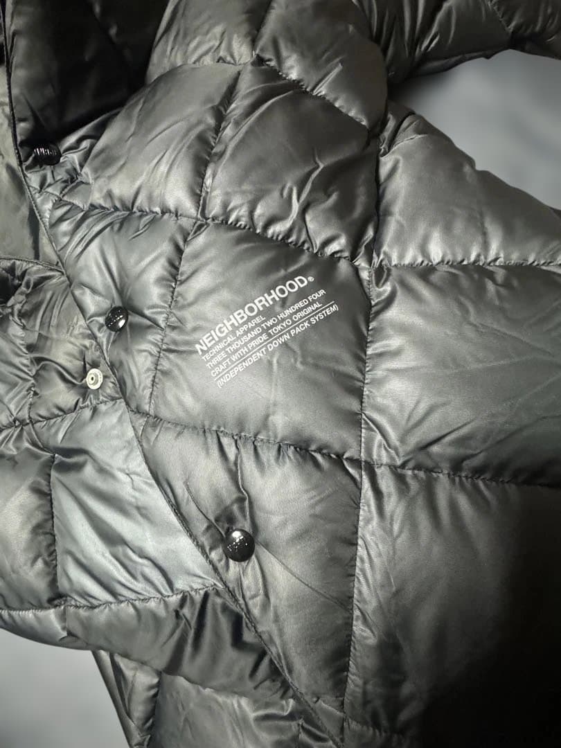 ジャケット・アウター NEIGHBORHOOD CHECKER DOWN JACKET L BLACK