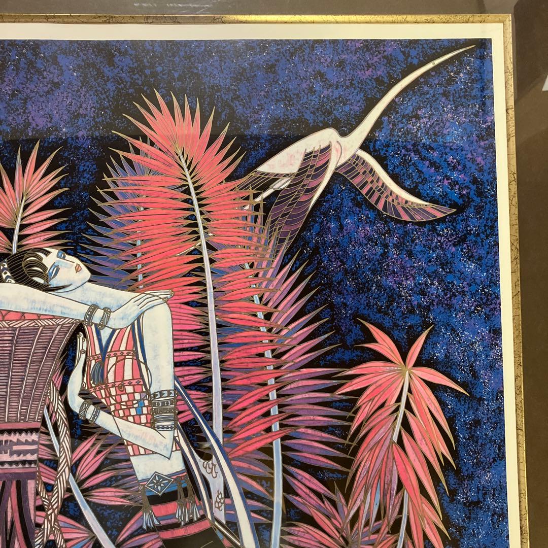 ティン・シャオ・カン(丁紹光) パープルドリーム　シルクスクリーン　リトグラフ