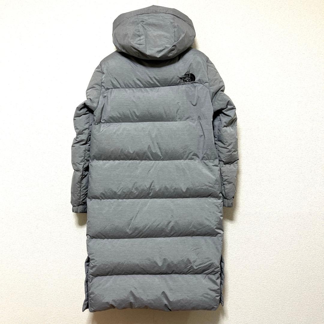 ノースフェイス ロングダウンジャケット メンズM レディースL XL グレー