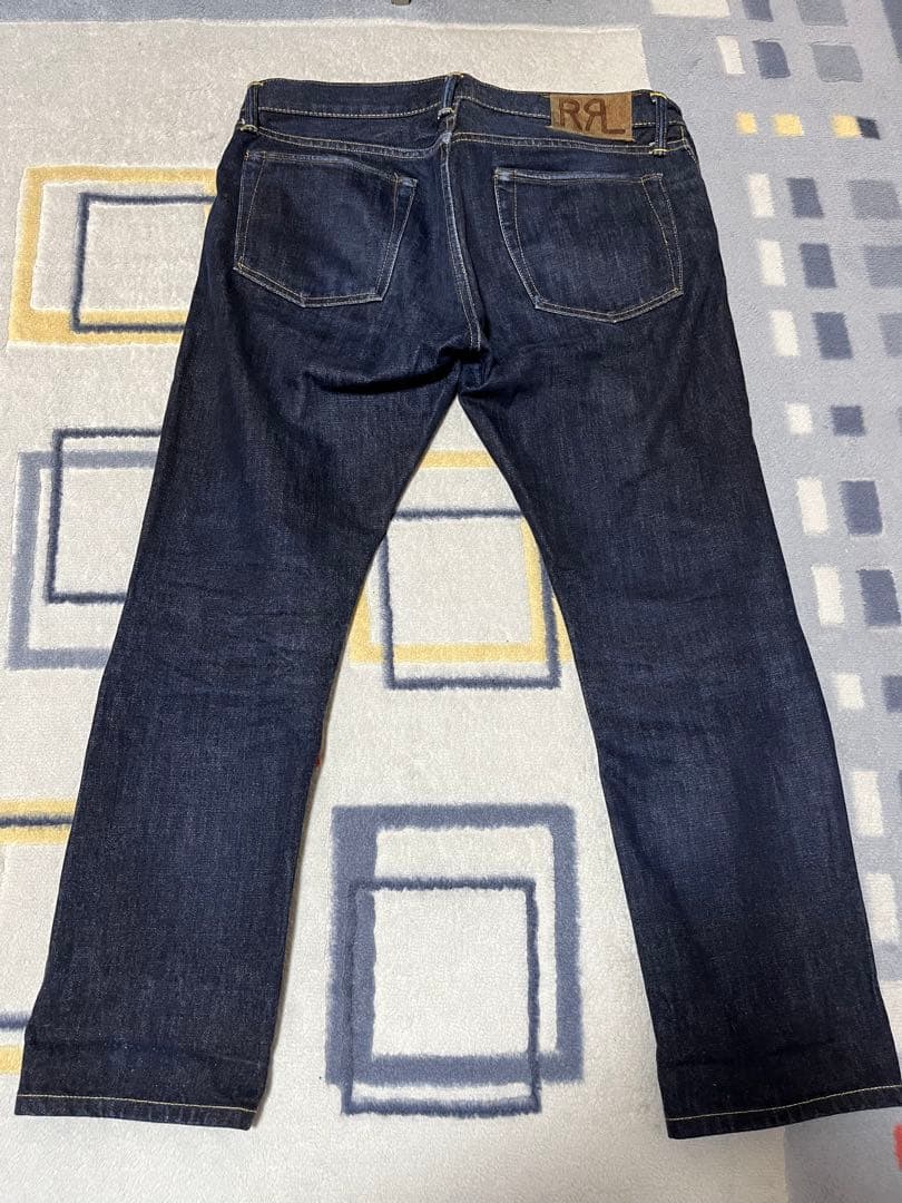 ダブルアールエル スリムフィット セルビッチ デニム