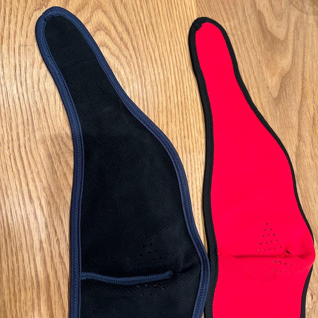 美品Supreme Logo Facemask 2個セット　赤&ネイビー