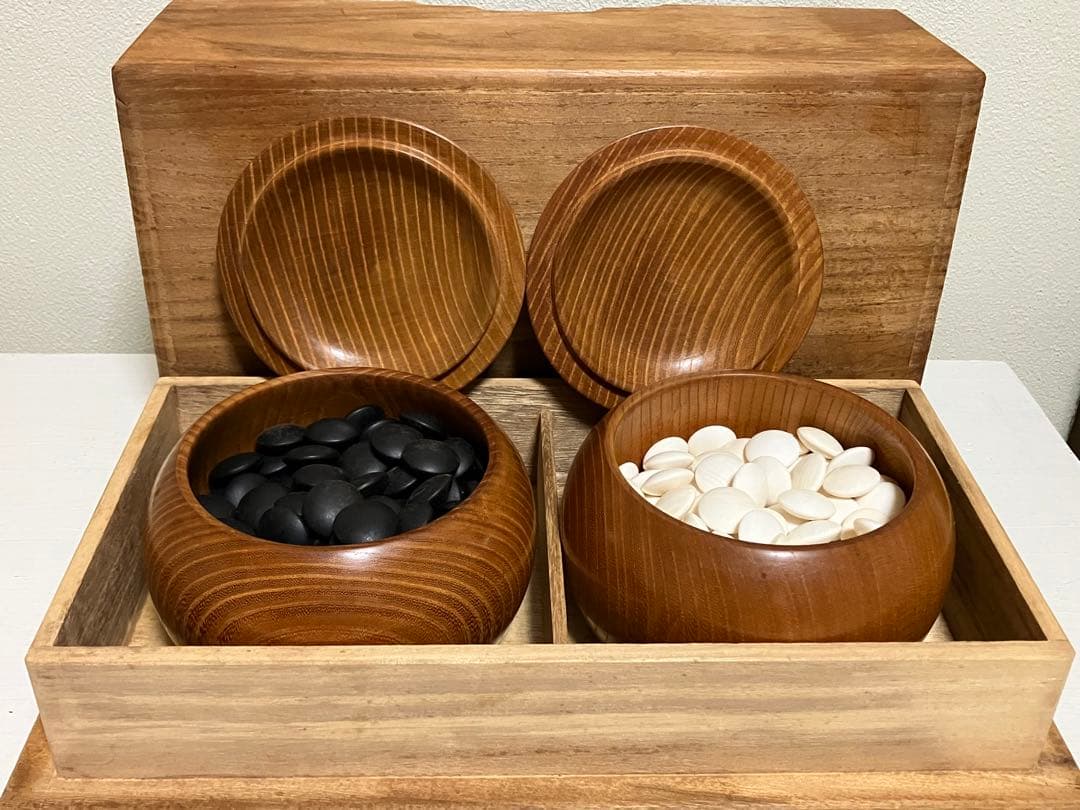 囲碁 碁石 中古品 桐箱