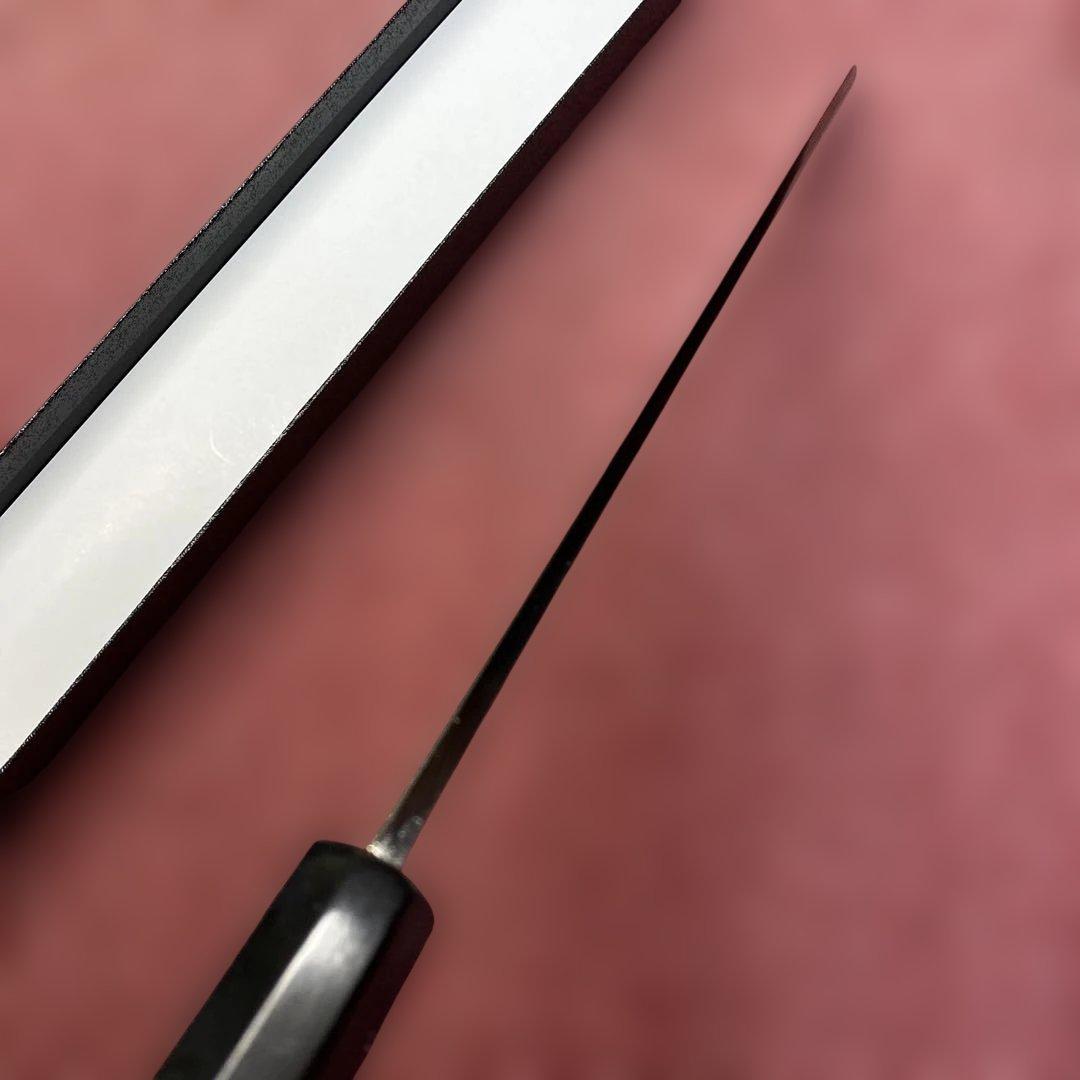 銀三　勘所切付柳刃包丁　300㎜ 尺0寸