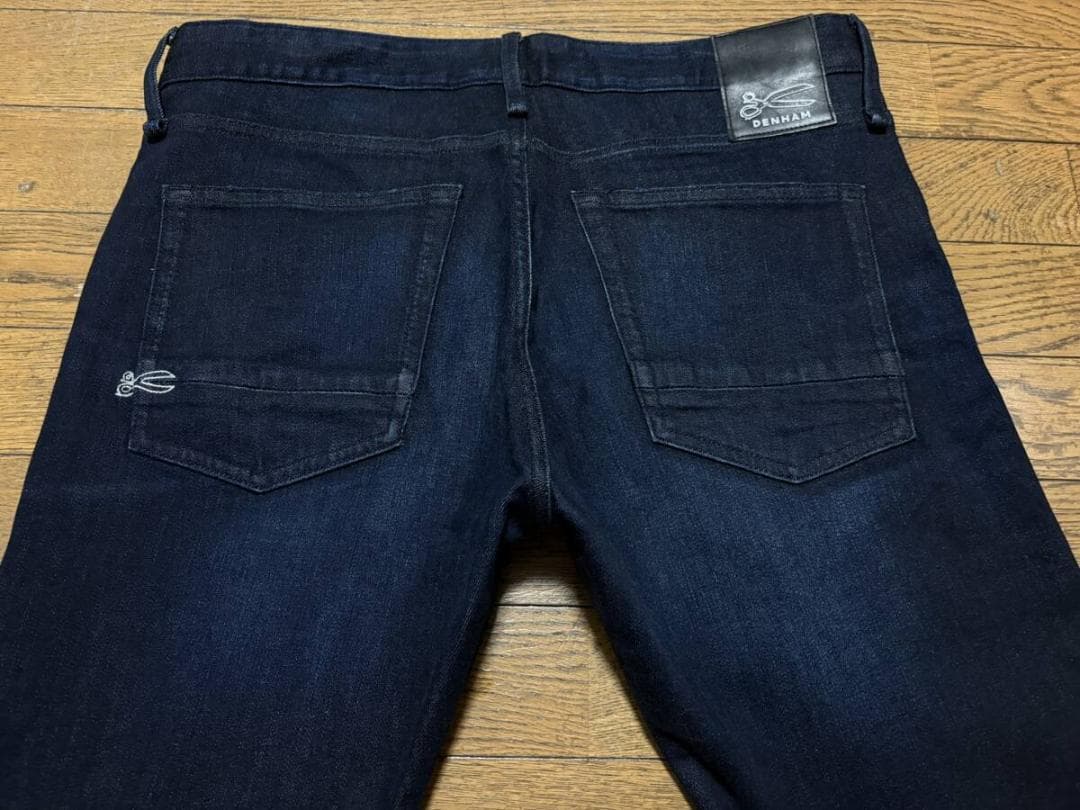 デンハム RAZOR BLMIL6MPSSストレッチデニムパンツ未裾直濃紺34