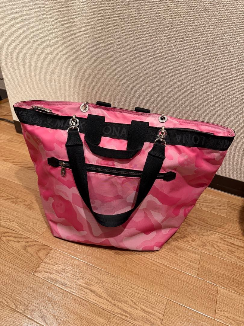 マークアンドロナ　ピンク迷彩ゴルフバッグ&ボストンバック　used品