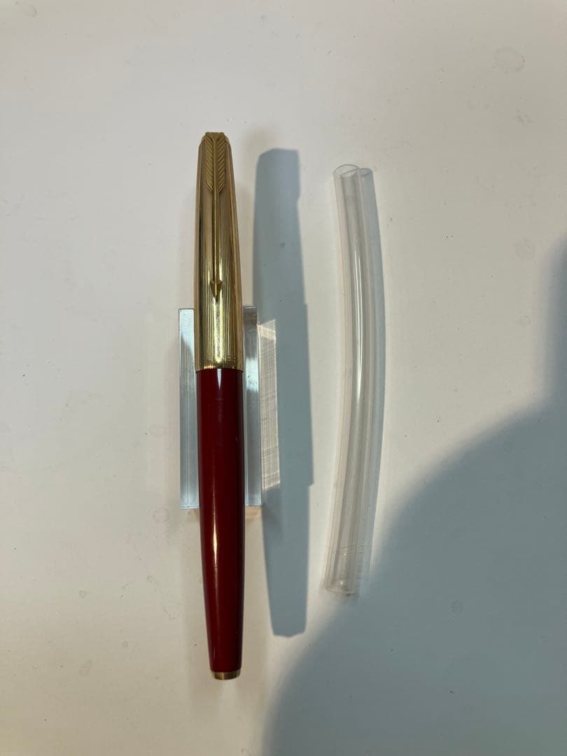 Parker　61 バーガンディ　EF　洗浄用シリコンチューブ付き