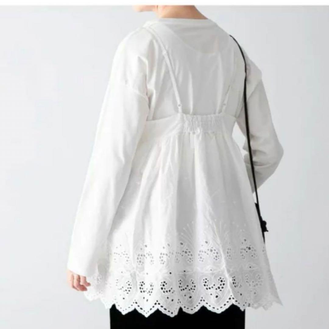 かぐれ スカラップ刺繍キャミソール