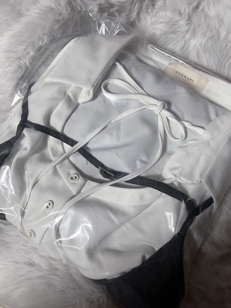 ワンピース andmary Betty layered check dress