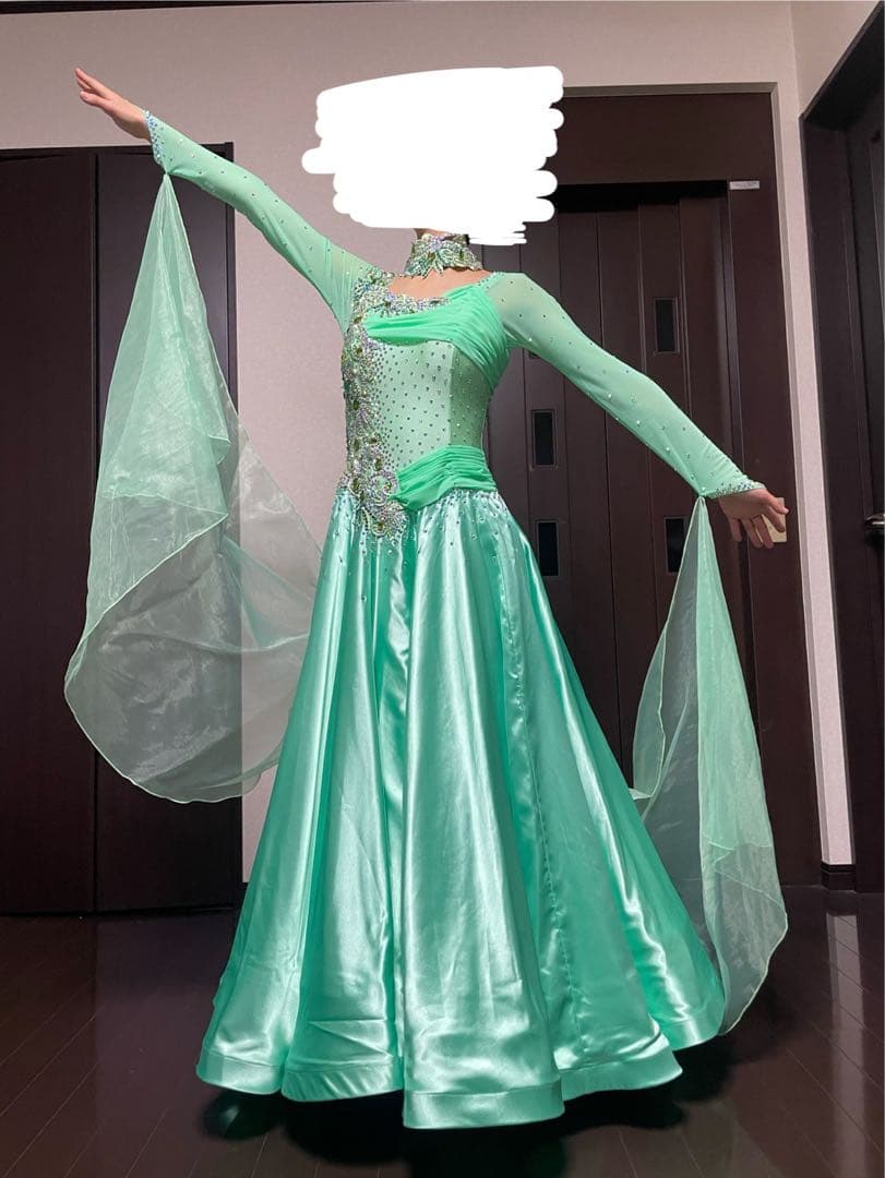 社交ダンス用ドレス ミントグリーン