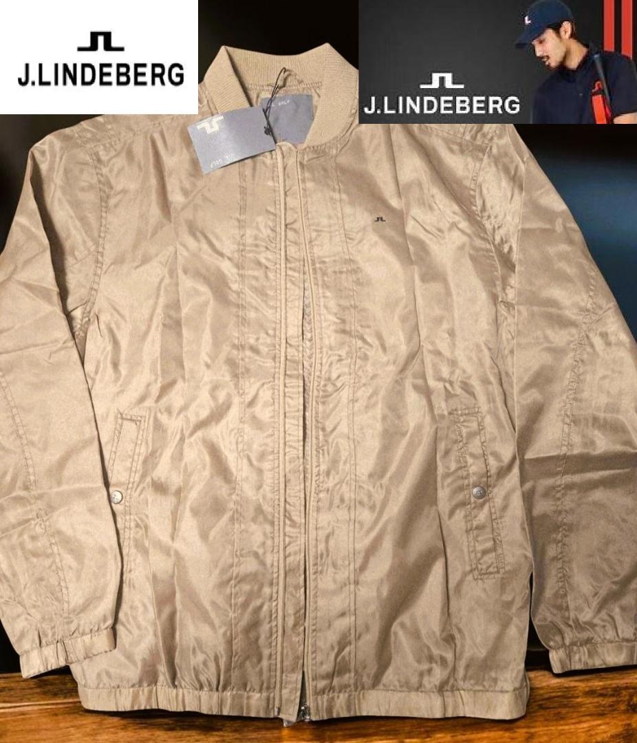 【新品未使用】J.LINDEBERG ベージュGOLDカラー ジャケット（XL)