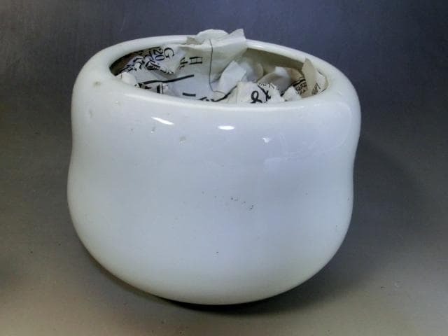 火入れ●5個セット 白磁 灰入り 煙草盆 灰器 竹筒 古民具 時代物 骨董品■