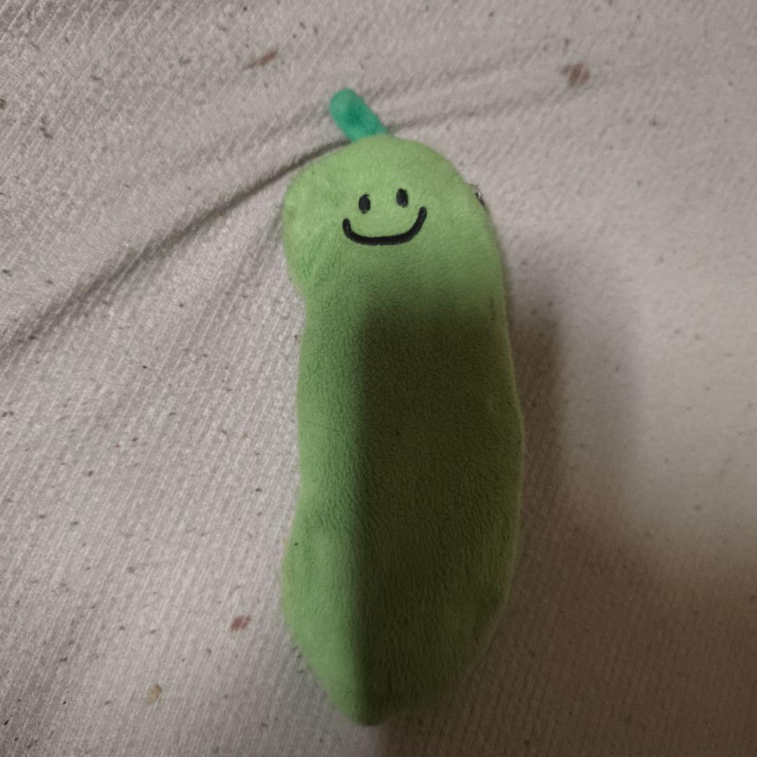 緑色の笑顔キャラクター筆箱