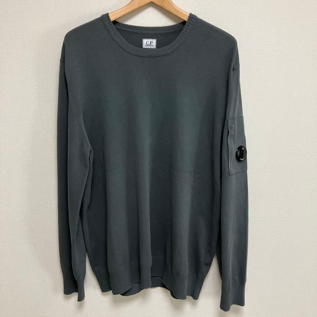 トップス C.P. COMPANY COTTON CREPE CREW NECK KNIT