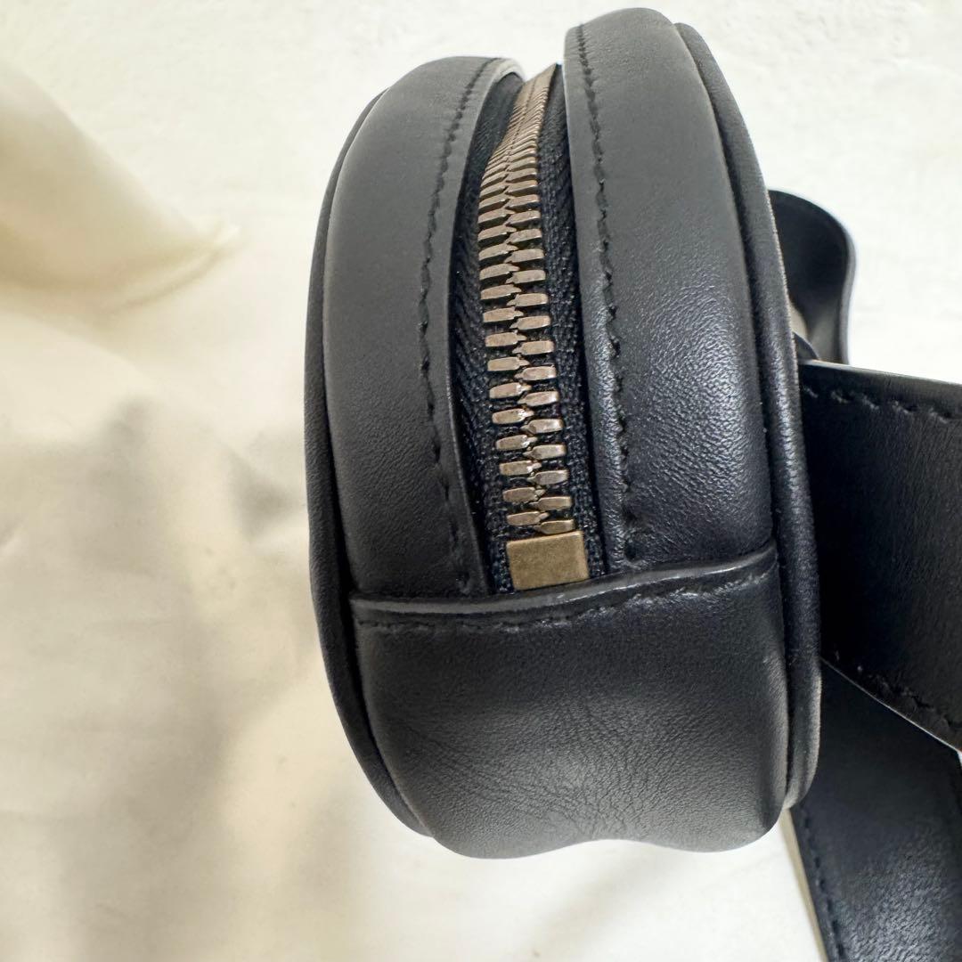 【美品】GUCCI グッチ ウエストポーチ マーモント レザー ブラック 正規品