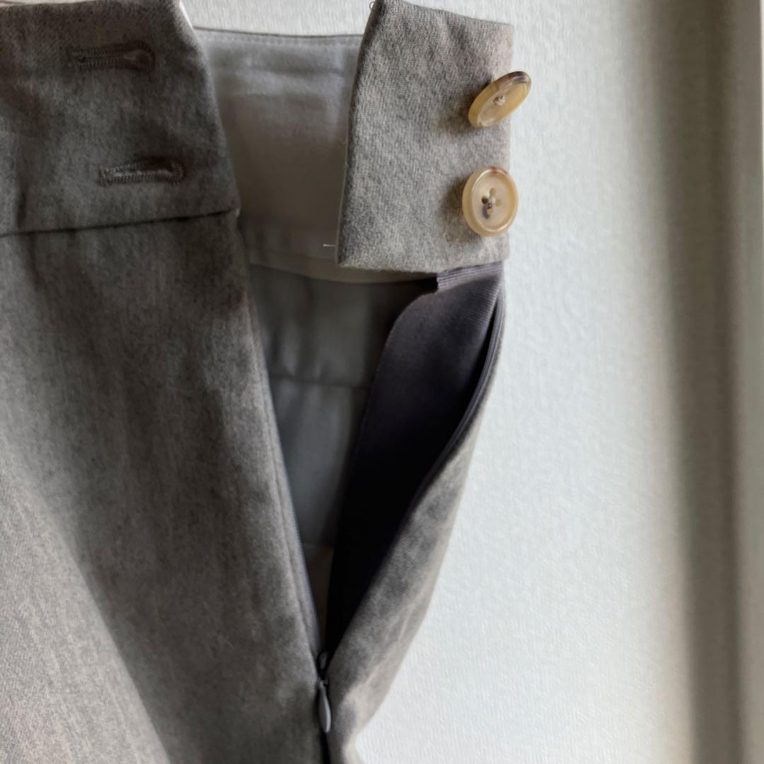 【美品】マーガレットハウエル　カシミヤ混　ワイドトラウザー