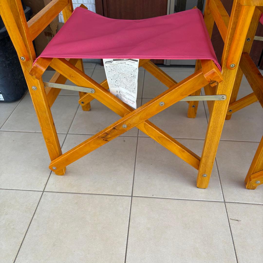 テーブル・チェア・ハンモック Coleman WOOD CHAIR CLASSIC STRAWBERRY