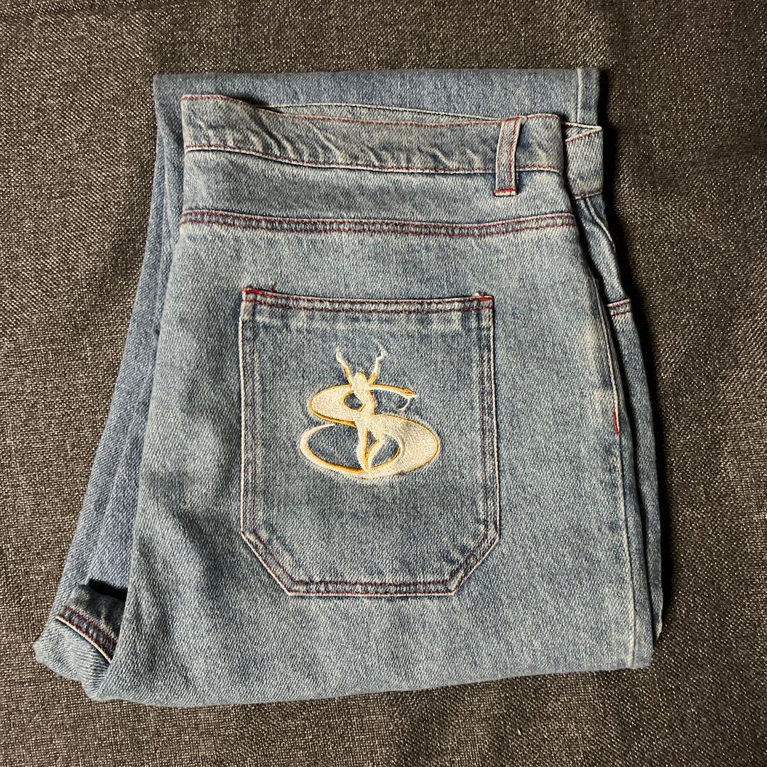 yardsale ブルー　デニム　L スケート