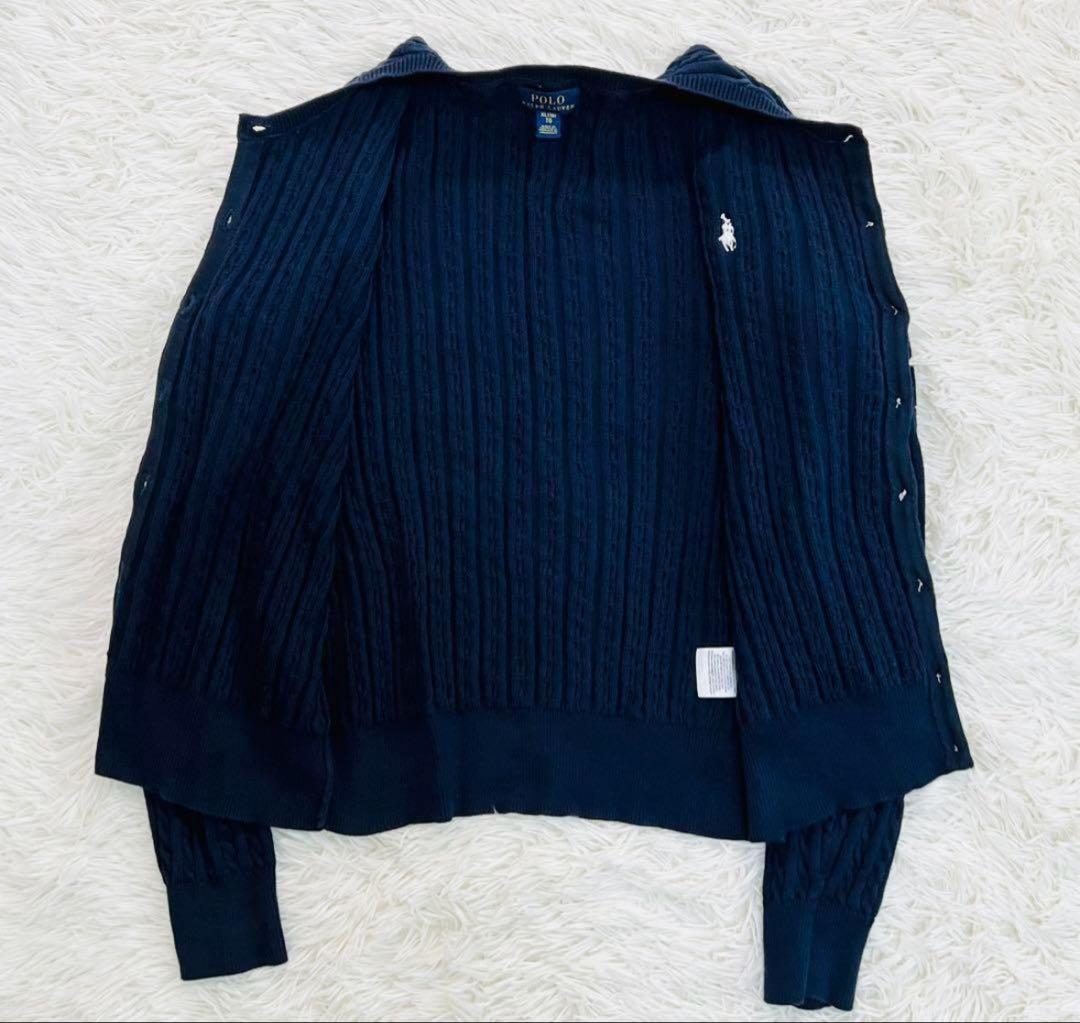 美品 POLO RALPH LAUREN ケーブルニットカーディガン　S〜M