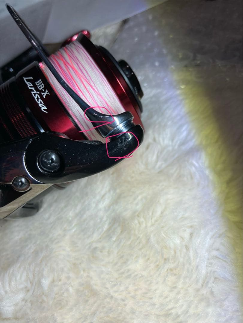 スピニングリール C3000 シマノ　ラリッサ　レバーブレーキ付き