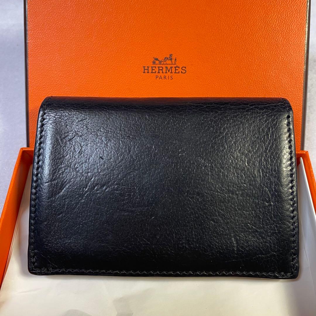 かめ　正規品☆エルメス 名刺入れ カードケース 　ブラック ブラウン
