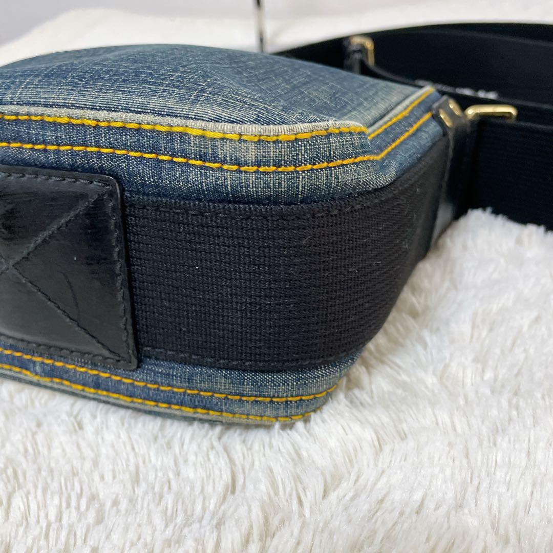 【希少】HUNTING WORLD デニム×レザー ショルダーバッグ 斜め掛け