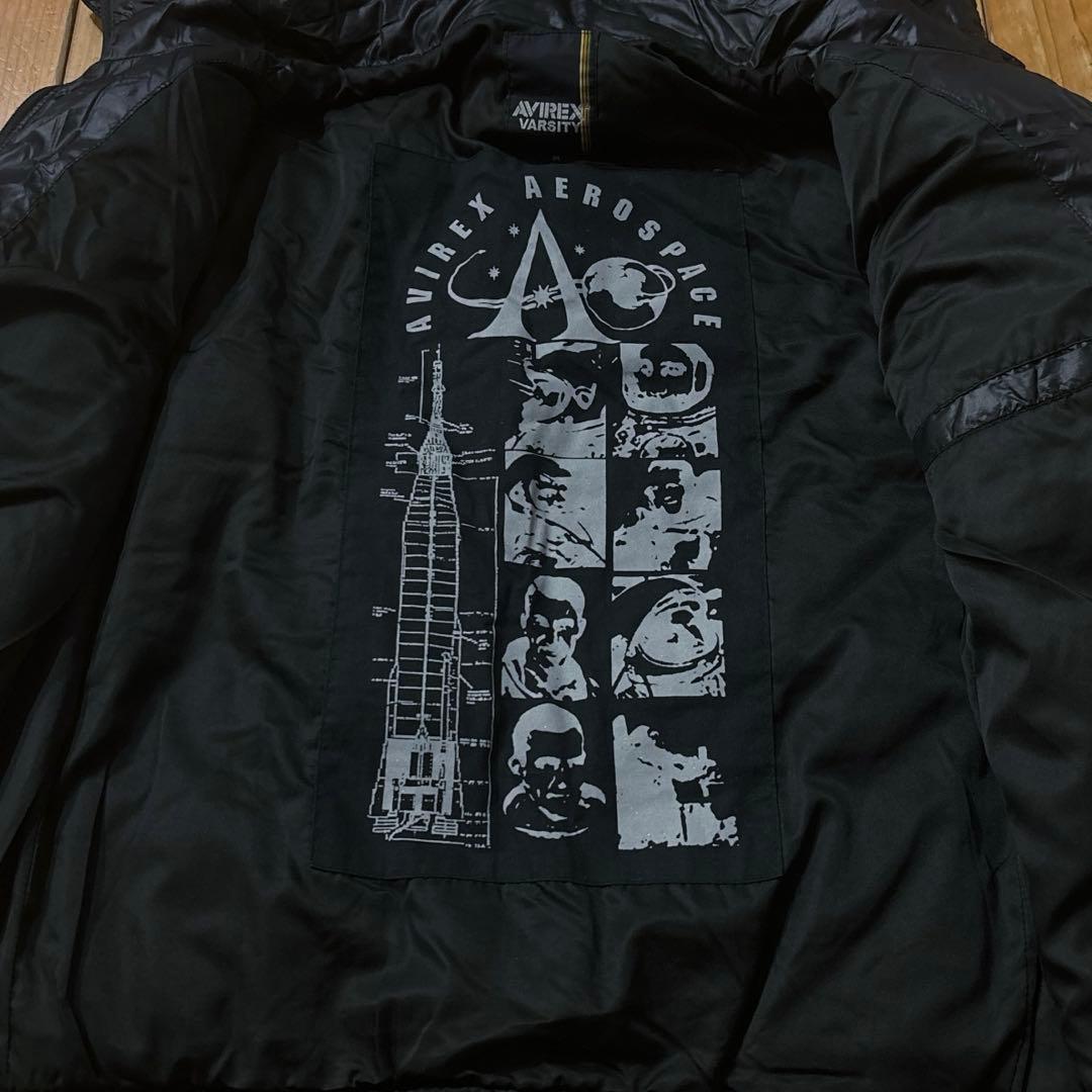 AVIREX ファー ダウンジャケット 黒