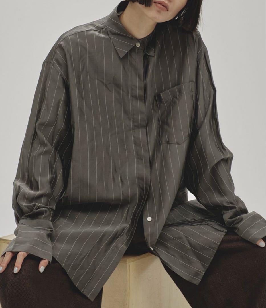 【TODAYFUL】StripeSilkyShirts/ストライプシルキーシャツ