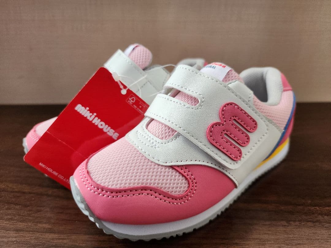 値下げ!新品　ミキハウス 　　ピンク スニーカー　16cm