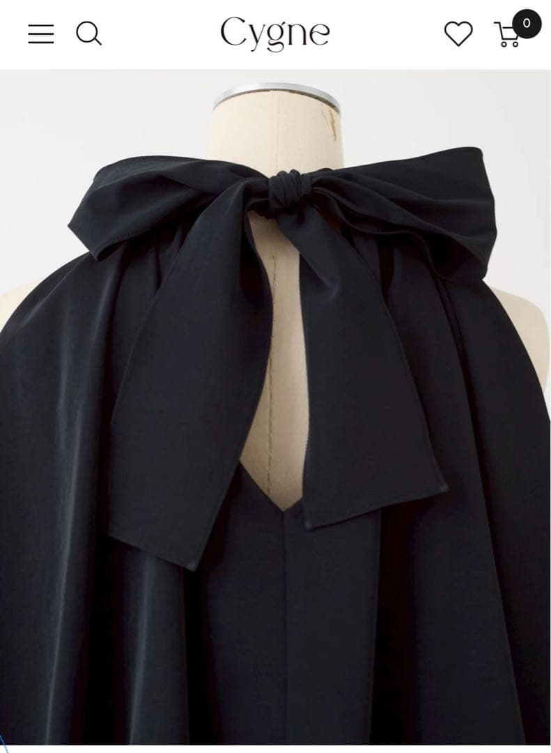 Cygne バルーントップス Pauline ブラック