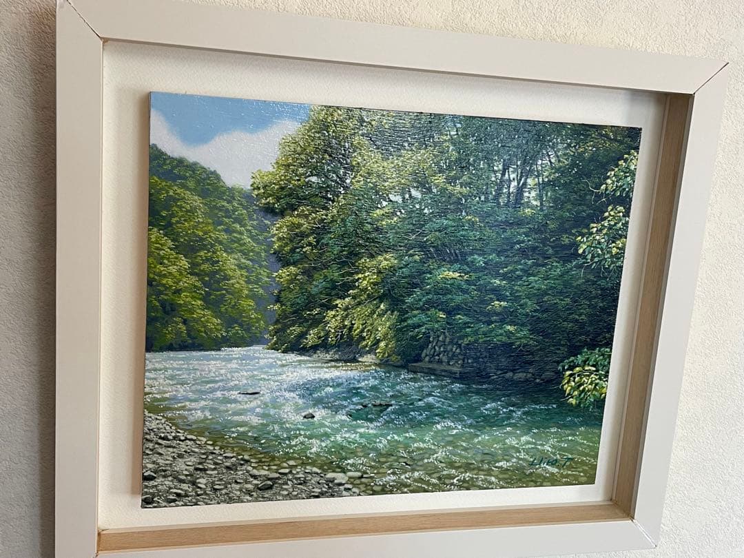 舘山浩丈　五月雨の後　油彩　F3 ・3号　写実　リアリズム　細密画　風景画