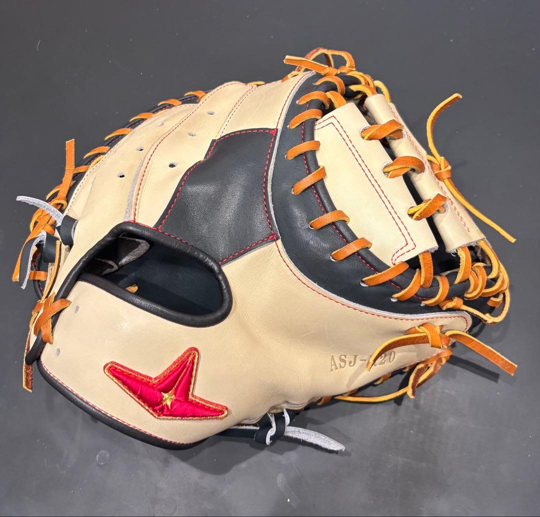 オールスターキャッチャーミット キャメル×Bブラック ASJ-20R-CAM