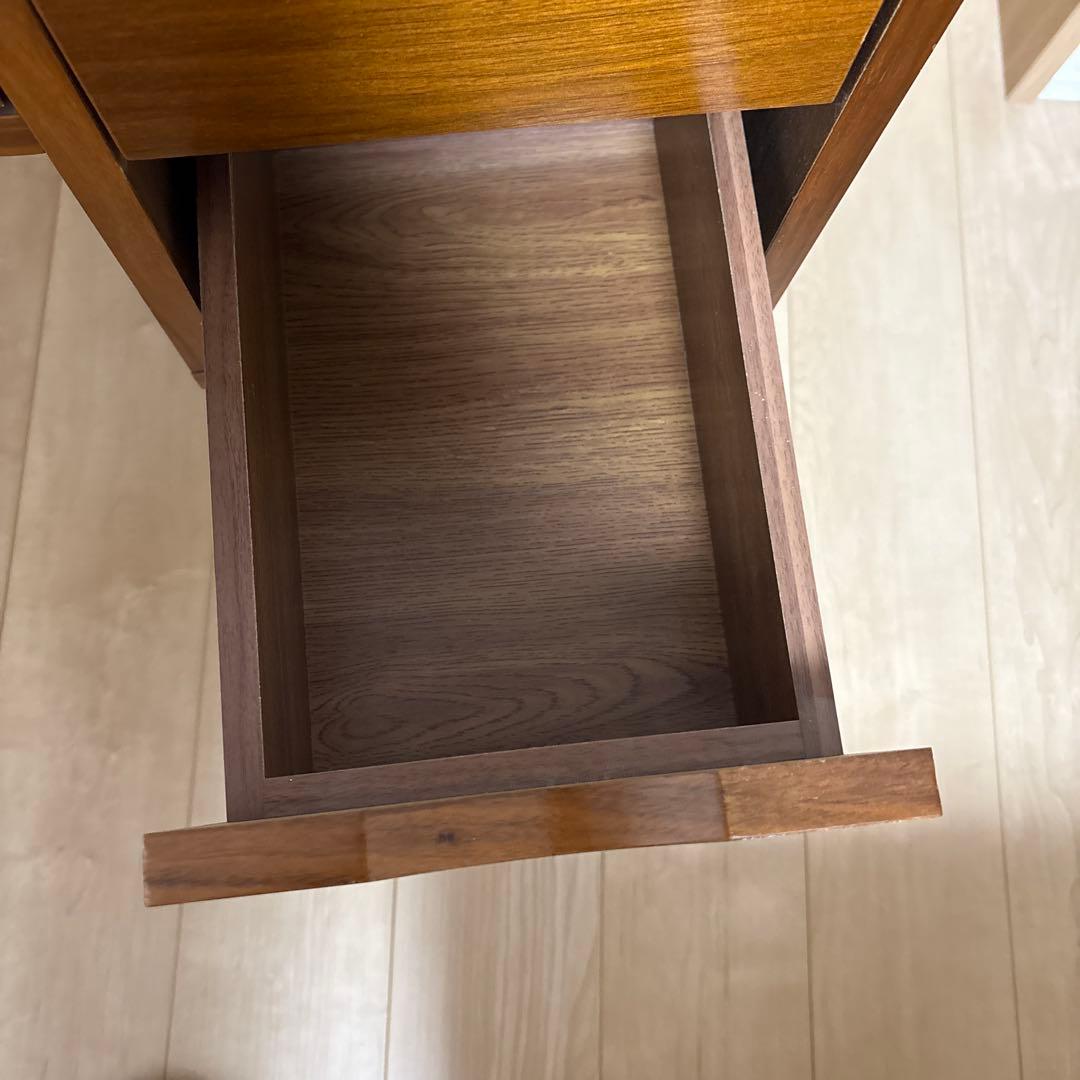 ノーチェ　NOCE ブラウン木製ドレッサー 引き出し2つ